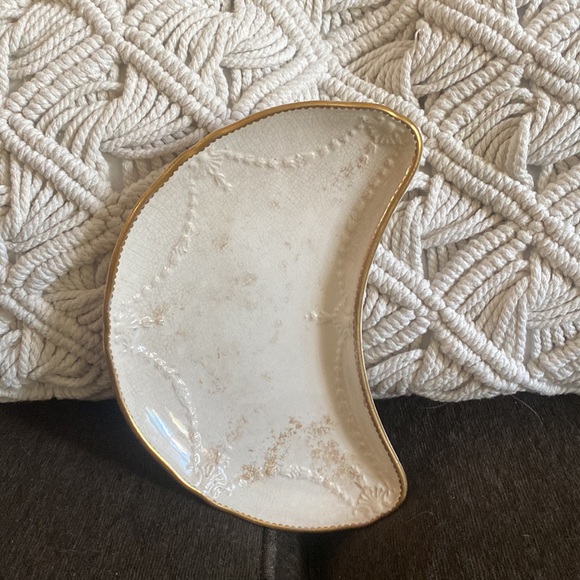 VINTAGE BOHO CRESCENT MOON HANDCRAFTED JEWELRY TRAY TRINKET DISH MISC - Picture 9 of 9